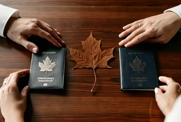 Passports representing dual citizenship Canada by descent